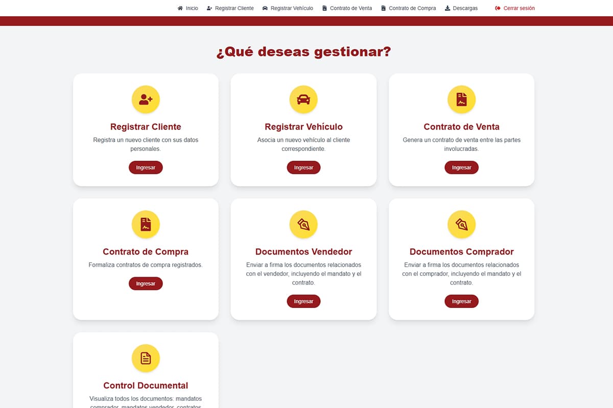 App de gestión interna de Contratos