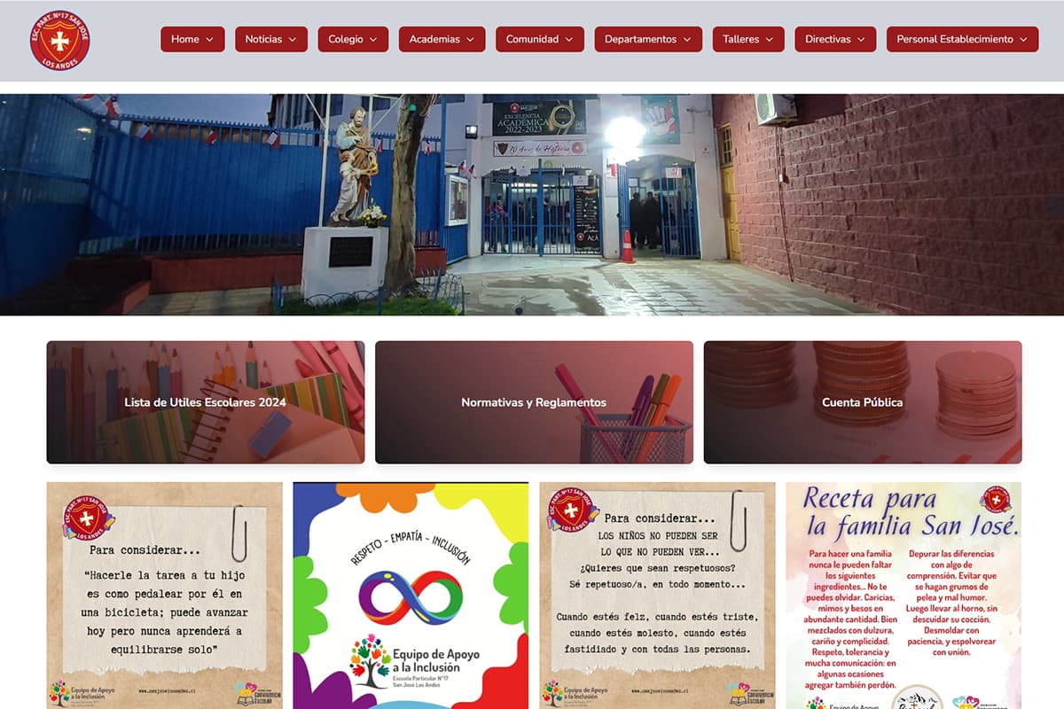 Sitio Web Institucional Esc.San Jóse Los Andes